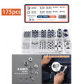 175Pcs Stainless Steel Lock & Hex Nut Kit M3 M4 M5 M6 M8 M10 Nut Fastener Kit Richie's 175Pcs