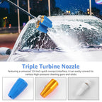 4-in-1 Rotating Turbo Nozzle 4000 PSI – 1/4" Quick Connect Pressure Washer Nozzle Richie's