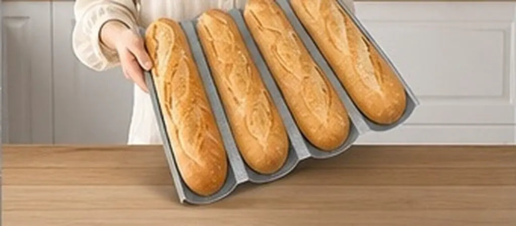 Wave Baguette Baking Tray – Non-Stick French Bread Pan Bread Baking Pan Richie's Default Title