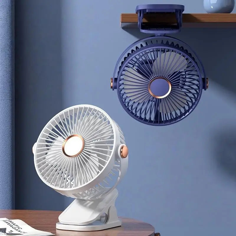 720° USB Clip-On Fan with Night Light | 5-Speed Portable USB Clip-On Fan Richie's