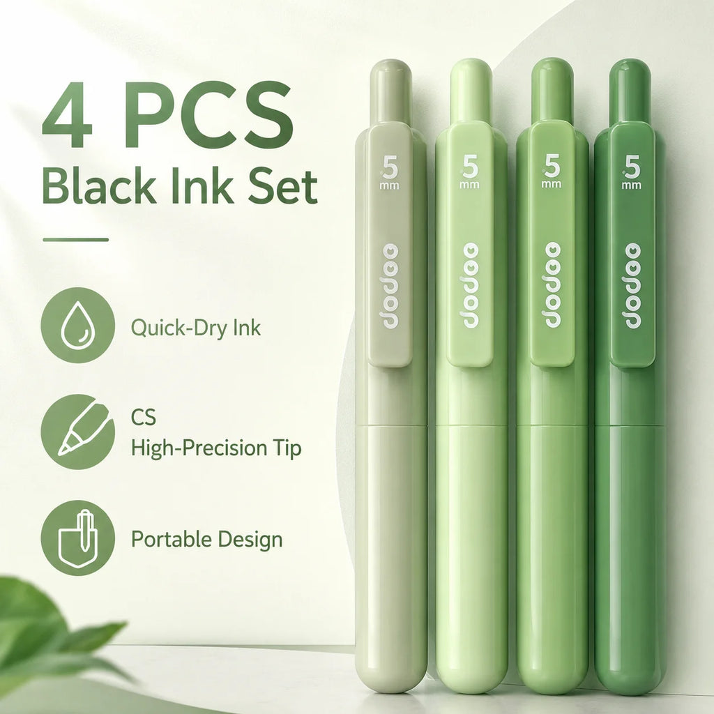 Matcha Green Mini Pocket Gel Pens 0.5mm Fine Point – Set of 4 Gel Pen Set Richie's