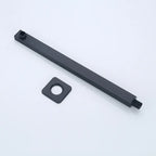 HOBHE Matte Black 38cm Concealed Wall-Mounted Shower Arm Shower Arm Richie's