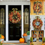 Artificial Fall Hydrangea Wreath – Autumn Harvest Wall Decor Artificial Fall Wreath Richie's