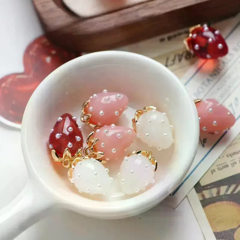 Strawberry Resin Charm Pendant – DIY Earrings, Necklaces & More Resin Jewelry Charm Richie's