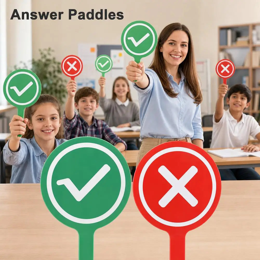 Yes No Answer Paddle Set – Classroom Voting & Game Prop Classroom Voting Paddle Richie's