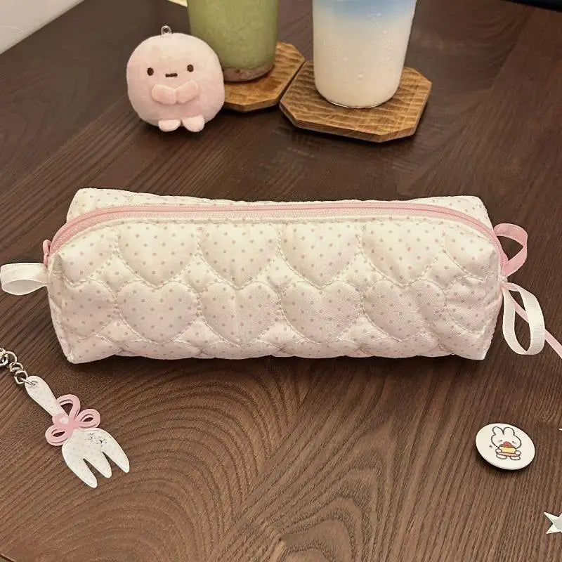 Aesthetic Polka Dot Pencil Case – Korean Style Stationery Pouch Pencil Case Pouch Richie's A3