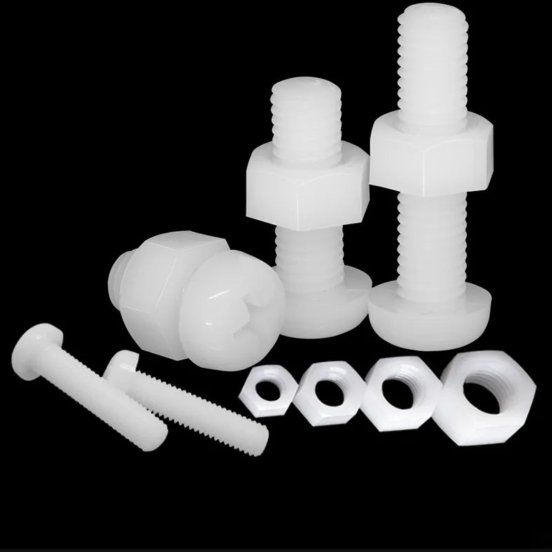 Nylon Screw & Nut Sets M2–M6 Phillips Round Head Insulated Nylon Screw Nut Set Richie's