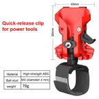 Tool Belt Hook Quick Release Double Lock | Electric Tool Clip Tool Belt Clip Richie's Red