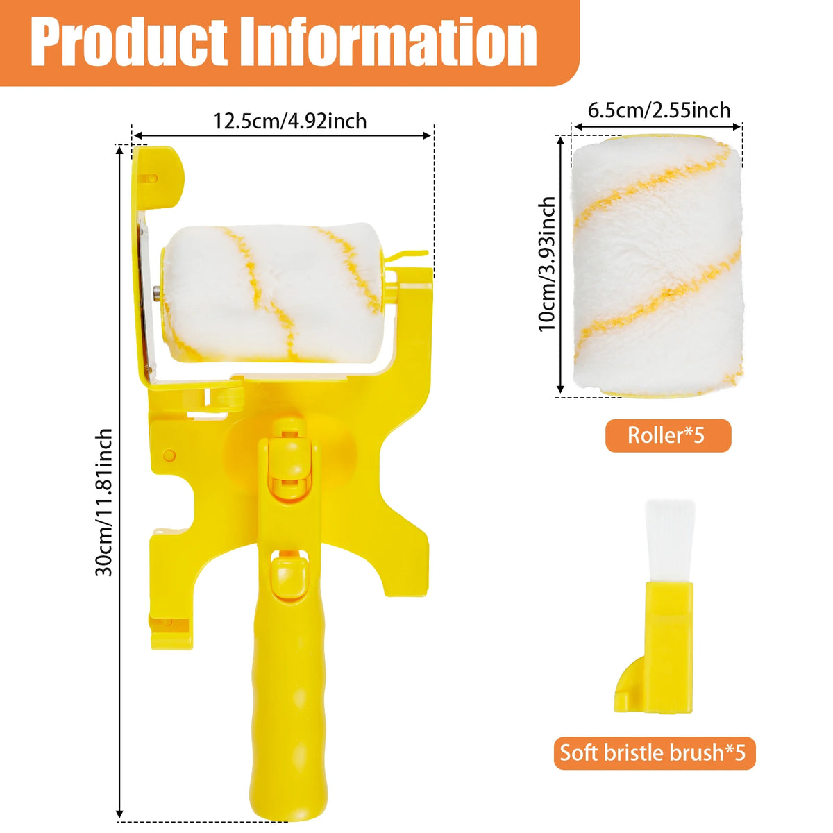 Paint Edger Roller Brush Kit – Wall, Door & Ceiling Painting Paint Edger Roller Kit Richie's