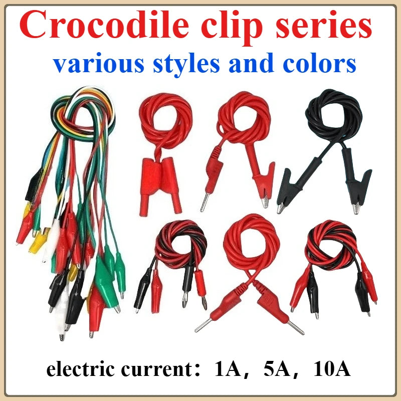 Banana Plug to Crocodile Clip Test Wire Set – Red & Black Test Lead Set Richie's