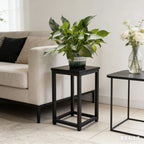 Metal Plant Stand 40cm Square Pedestal – Heavy Duty Indoor Plant Stand Richie's