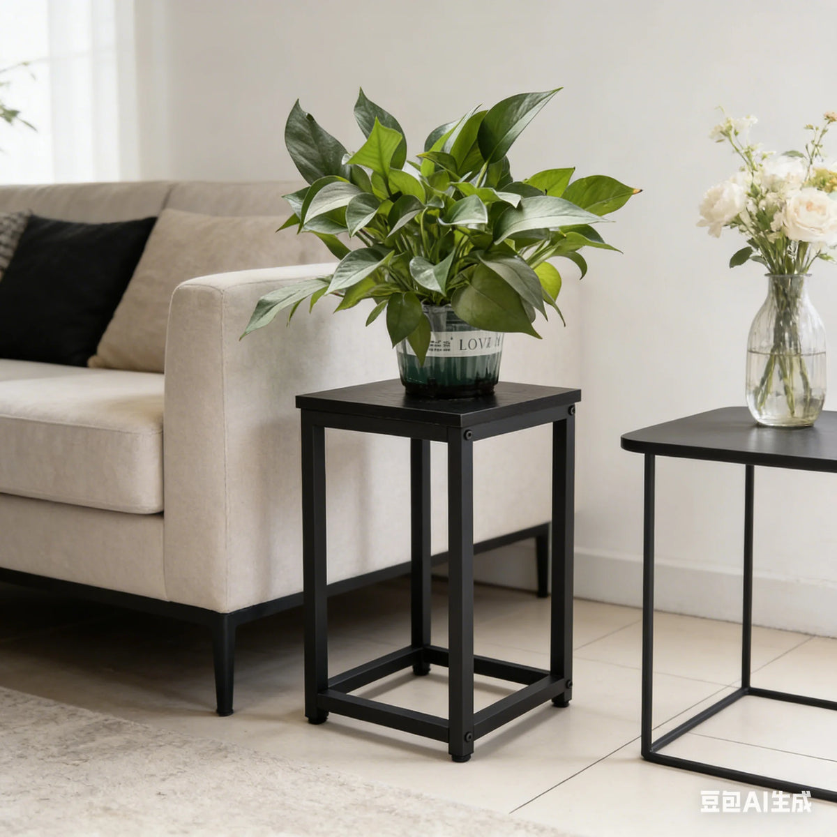 Metal Plant Stand 40cm Square Pedestal – Heavy Duty Indoor Plant Stand Richie's