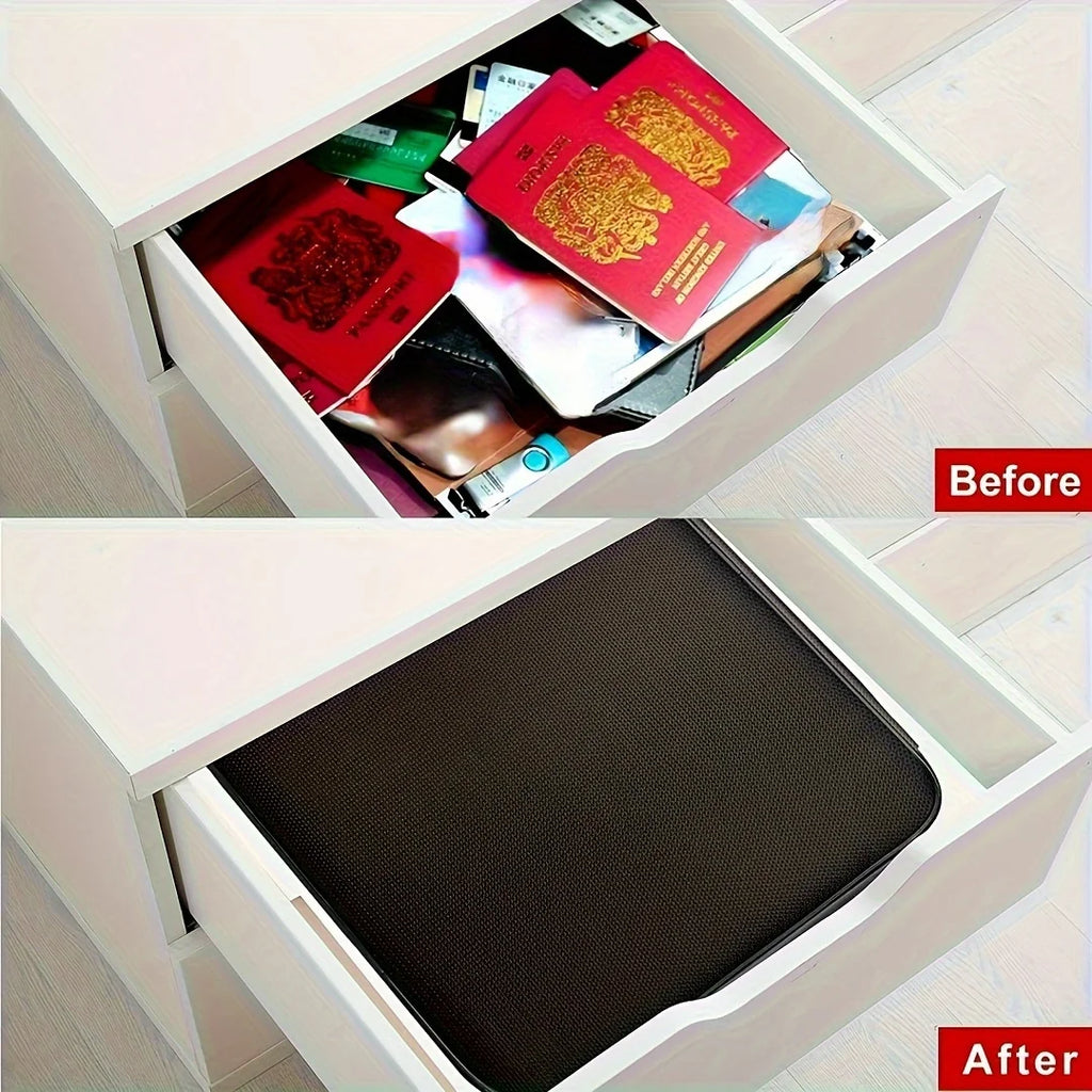 Fireproof Waterproof File Organizer Box with Combination Lock Document Storage Box Richie's