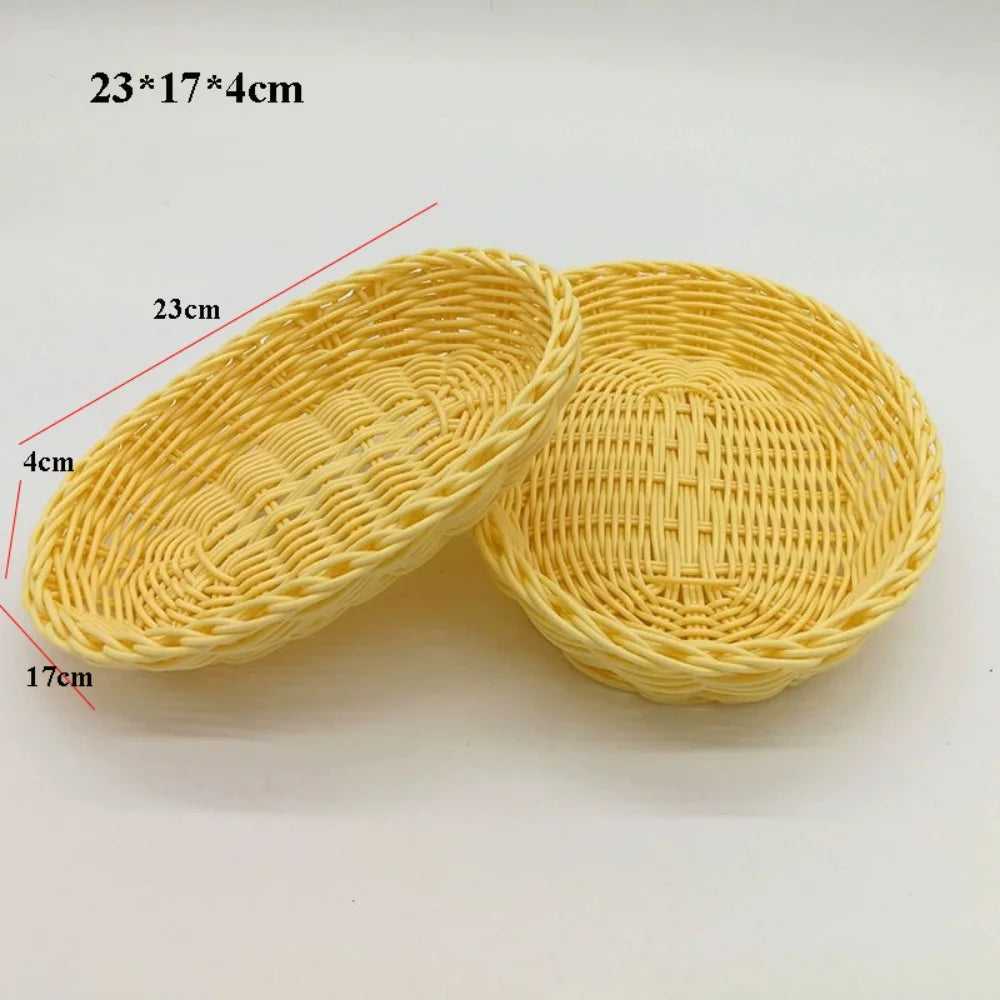 Wicker Woven Serving Basket – Bread, Fruit & Vegetable Tray Woven Serving Basket Richie's 23-17-4cm