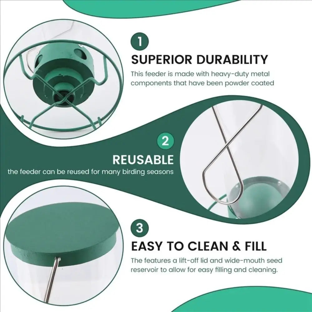 Squirrel-Proof Wild Bird Feeder – Large Capacity Hanging Wild Bird Feeder Richie's