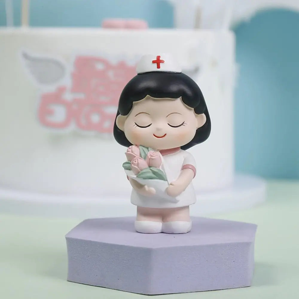 Resin Nurse & Doctor Figurine DIY Baking Ornament Collectible Resin Figurine Ornament Richie's