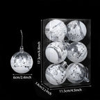 6pcs Clear Christmas Baubles 6cm – Transparent Xmas Tree Ornaments Christmas Tree Ornaments Richie's A-6pcs 6cm