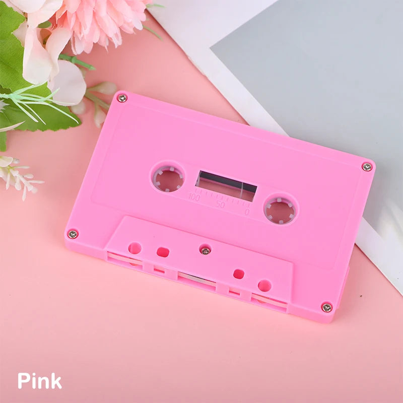 Blank Plastic Cassette Tape Shell – Empty Audio Recording Case Cassette Tape Shell Richie's Pink