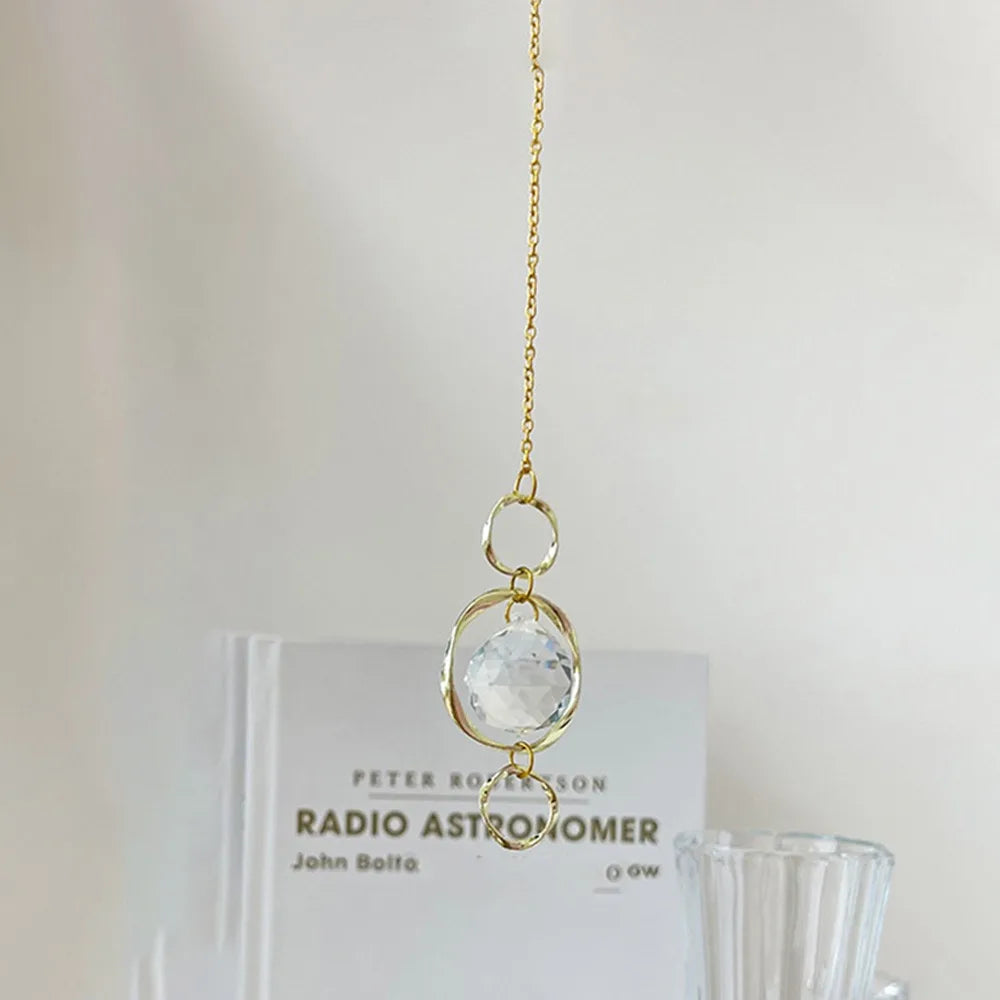 Crystal Glass Sun Catcher Rainbow Prism Hanging Pendant Sun Catcher Pendant Richie's Gold-1