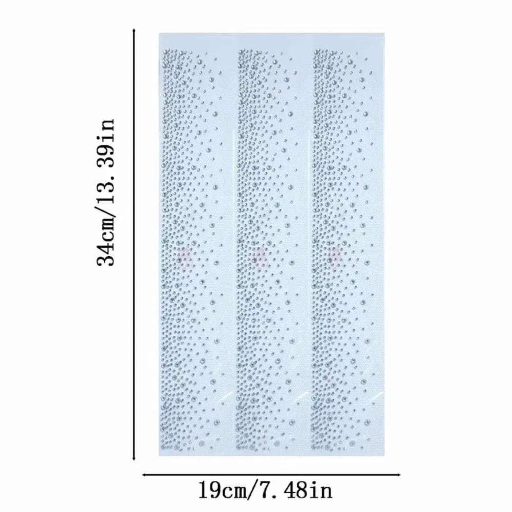 DIY Rhinestone Iron-On Heat Transfer Decal – Sparkle Stripe Iron-On Rhinestone Patch Richie's