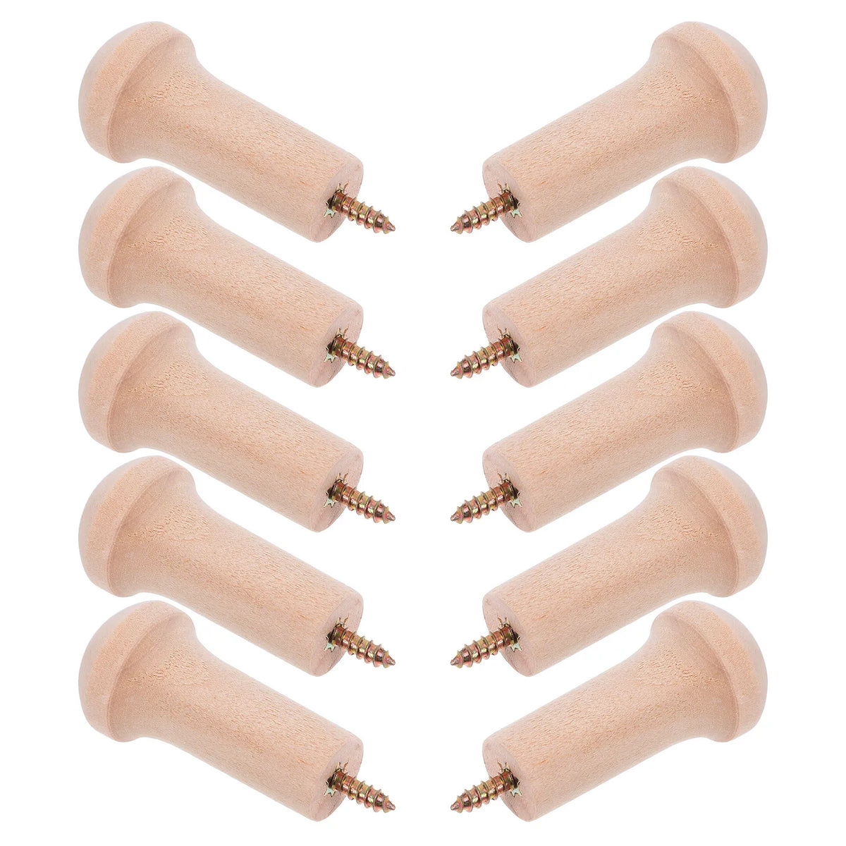 10Pcs Unfinished Wood Shaker Peg Coat Hooks Wall Rack Wood Wall Hooks Richie's