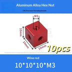 10pcs M3 Aluminum Alloy Square Cube Nut Connector Block DIY Hardware Fastener Nuts Richie's A9