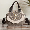 Women's Vintage Woven Canvas Crossbody Handbag – Casual Shoulder Bag Canvas Crossbody Handbag Richie's Light Grey 18x25x10cm