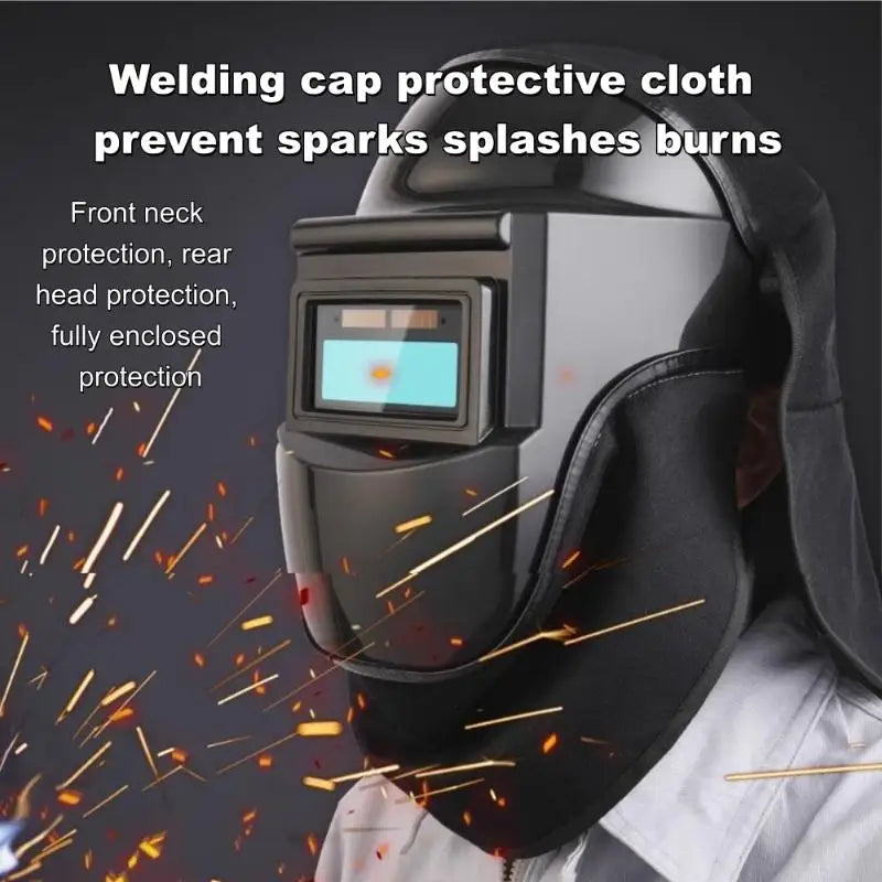 Welding Helmet Cover with Bib – Flame Retardant Anti-Splash Welding Helmet Cover Richie's