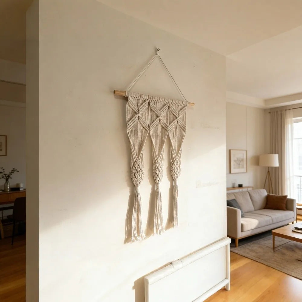 Nordic Boho Handwoven Macrame Tapestry 40x60cm Wall Decor Macrame Wall Hanging Richie's