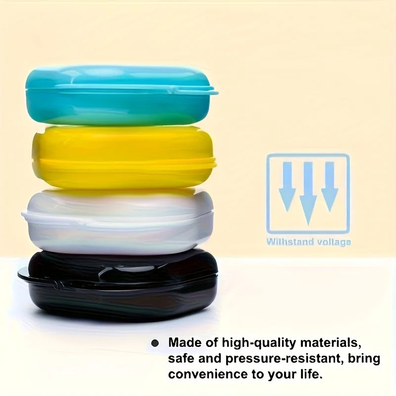 2-Pack Portable Denture Case with Vent Hole & Safety Seal Lid Denture Storage Case Richie's
