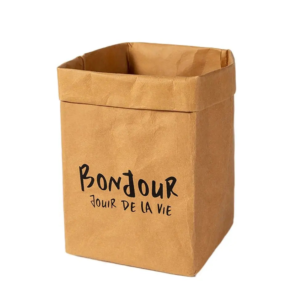Reusable Washable Kraft Paper Bag – Large Capacity Shopping Tote Reusable Shopping Bag Richie's 02-L
