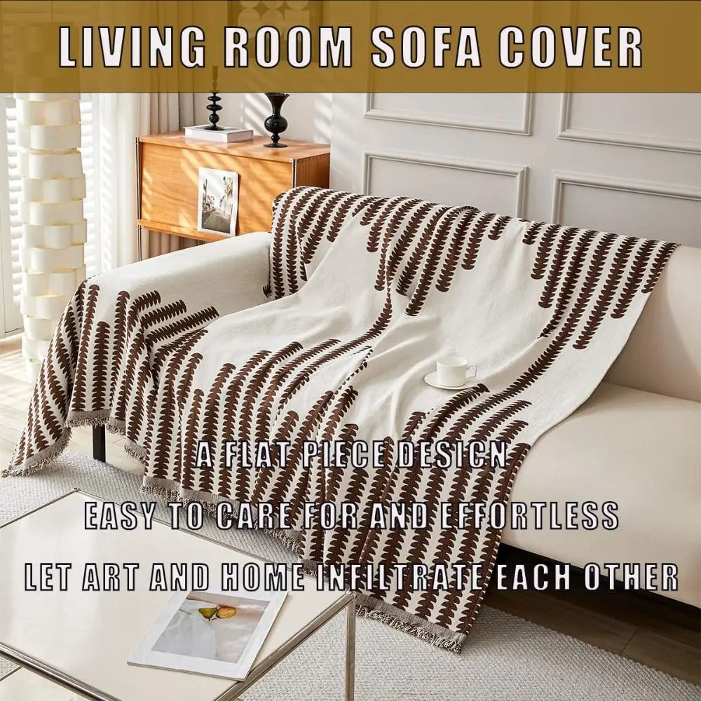 Reversible Chenille Sofa Cover – Non-Slip Scratch Proof Couch Shawl Sofa Cover Throw Richie's