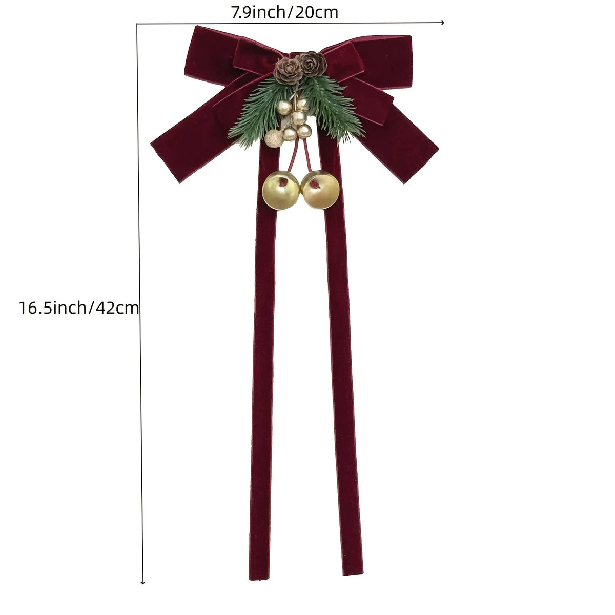 Christmas Curtain Tie-Backs Red Bow Pinecone Golden Bell Curtain Tie-Backs Richie's