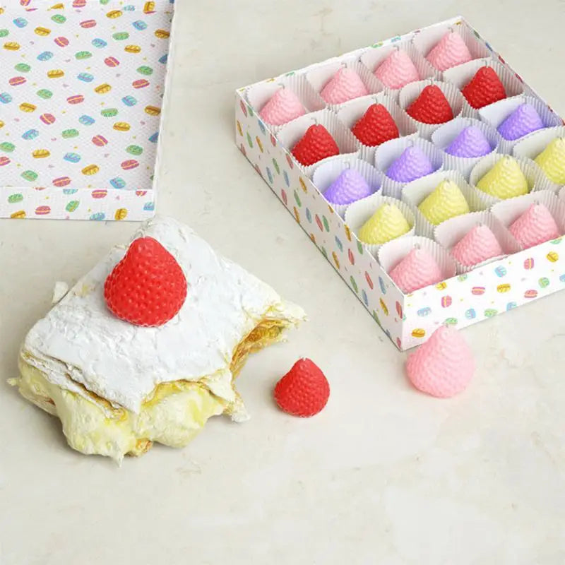 Strawberry Silicone Candle Mold – 1/4 Cavity DIY Fruit Shape Silicone Candle Mold Richie's