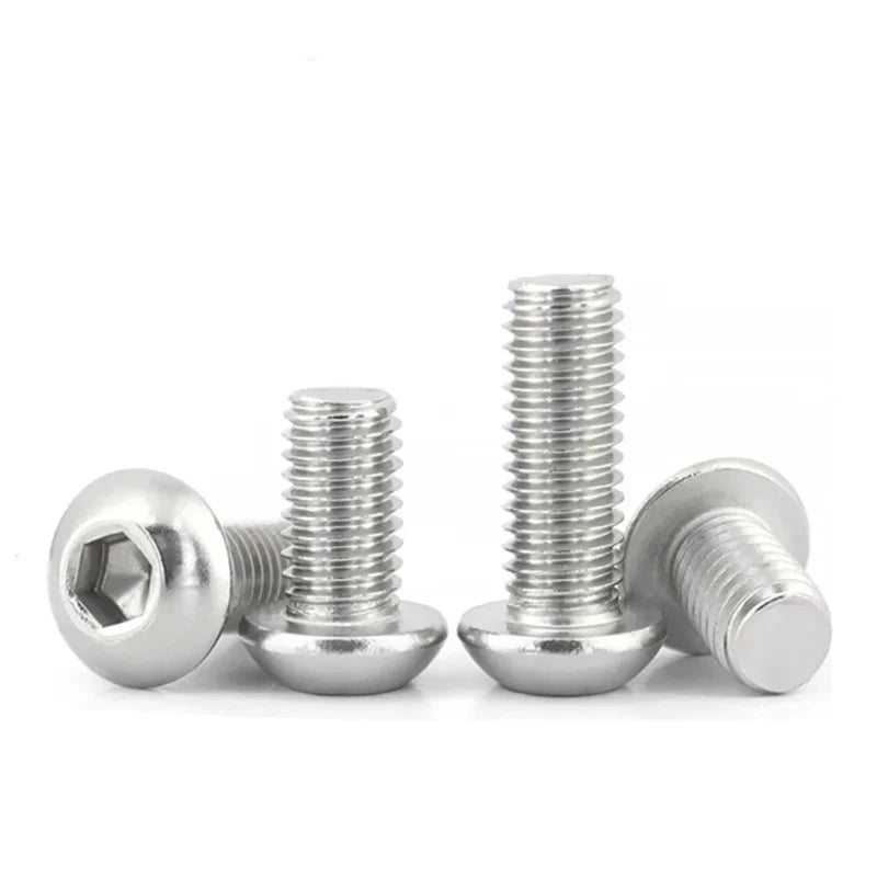 600Pcs M3 Stainless Steel Hex Socket Button Head Screws Nuts Kit Screw & Nut Kit Richie's