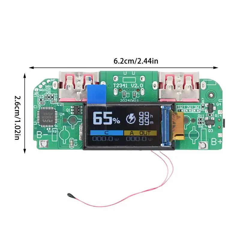 22.5W Bidirectional Fast Charger Module DIY Power Board Type-C USB Charger Module Board Richie's Green