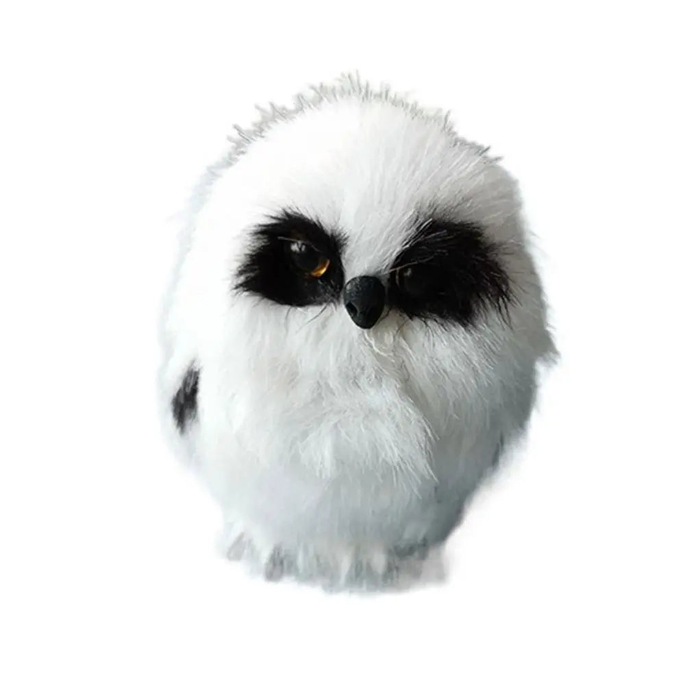 Grey & White Furry Foam Owl Figurine – Indoor & Outdoor Décor Decorative Figurine Richie's 5