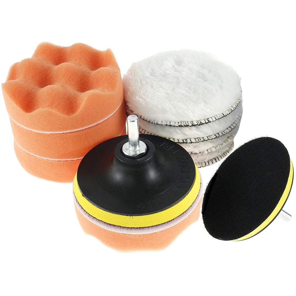 6-Inch Car Polishing Buffing Pad Kit – Sponge & Wool Pads Car Polishing Pad Kit Richie's 4inch 12pcs