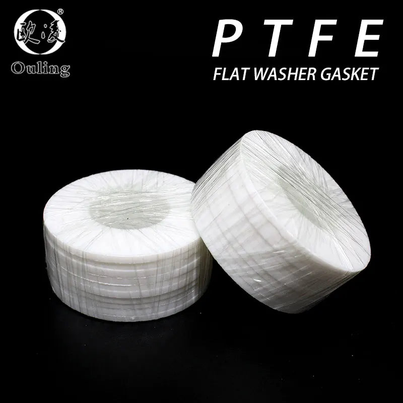 PTFE Teflon Flat Gasket Washer M4–M57 | 1–3mm Seal Ring PTFE Gasket Washer Richie's