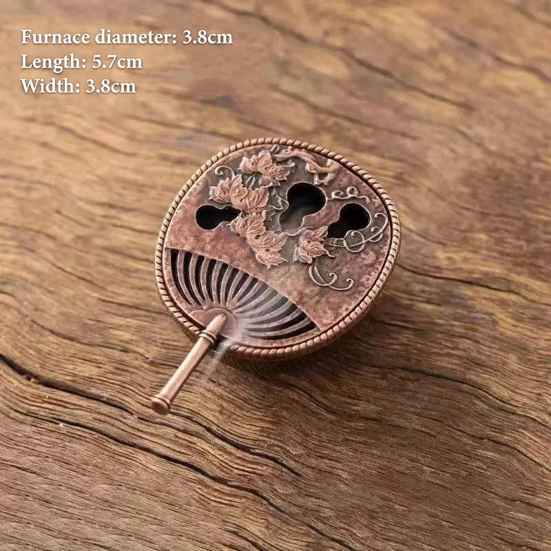 Vintage Alloy Incense Burner Stick Holder – Mini Hollow Censer Incense Burner Richie's A18