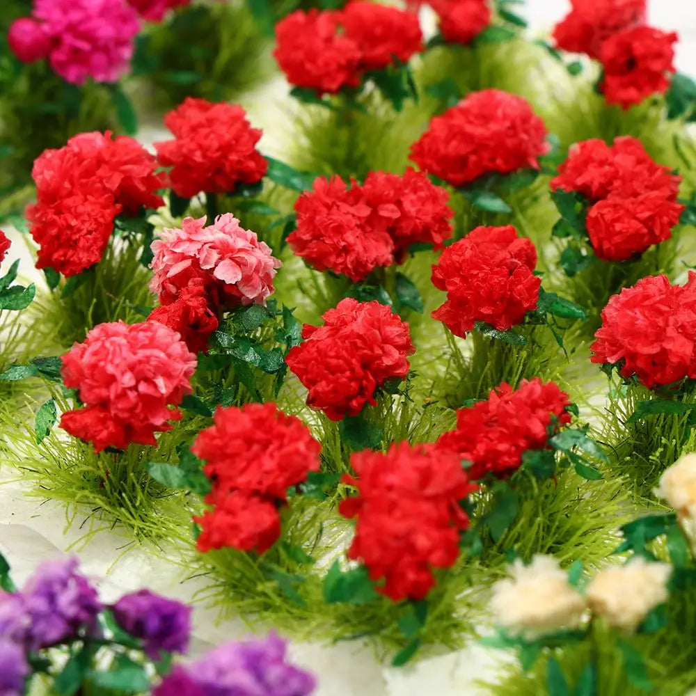 Miniature Flower Cluster Static Grass Tufts – Fairy Garden Model Miniature Scene Model Richie's