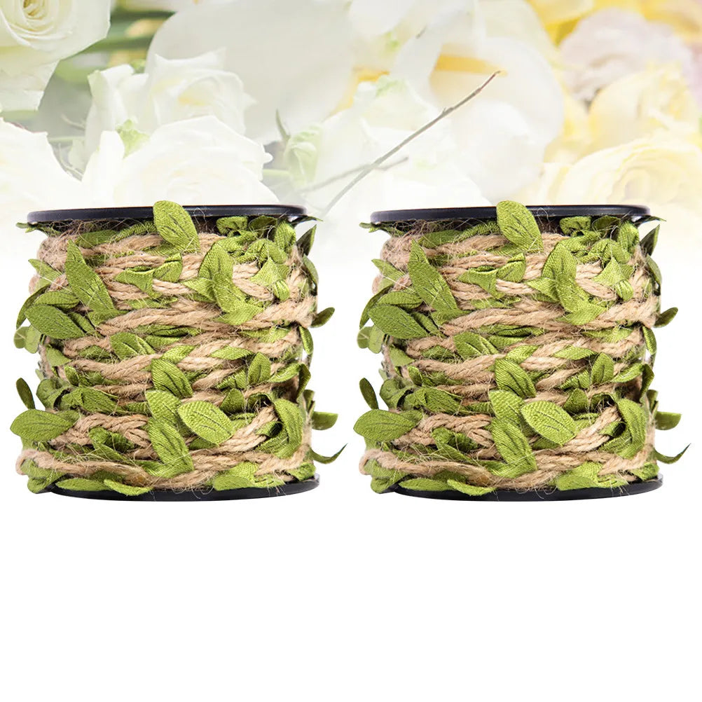 2 Rolls 10M Artificial Rattan Vine Rope – Simulation Leaf Decor Artificial Vine Rope Richie's