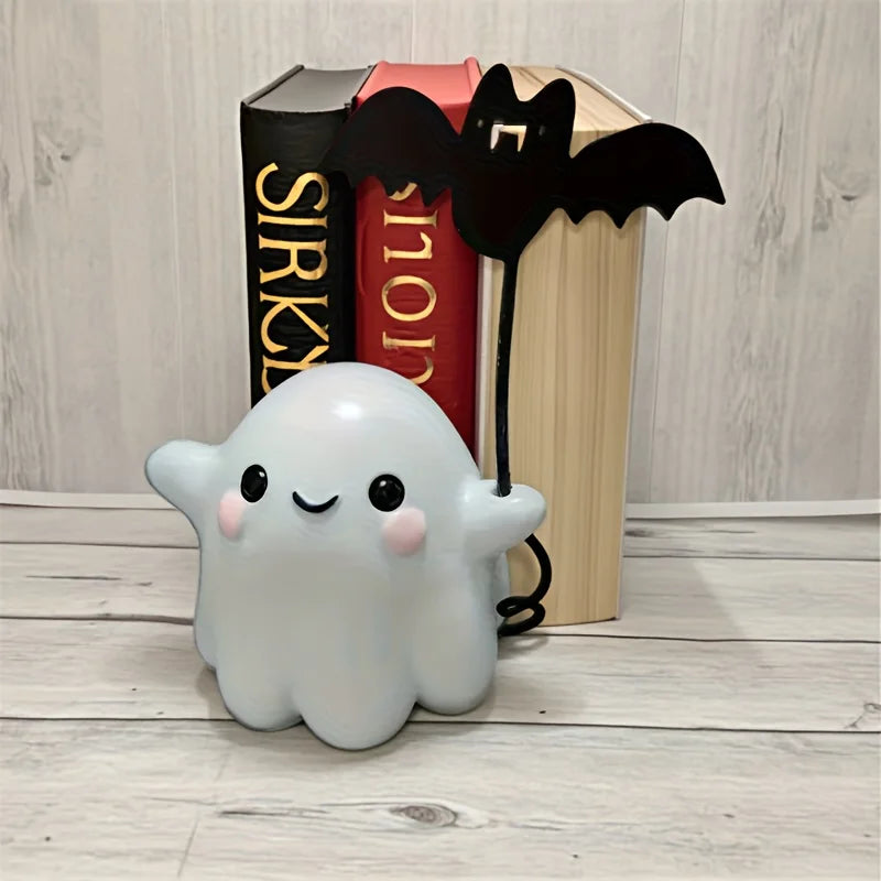 Halloween Ghost & Bat Resin Statue – Spooky Tabletop Decor Halloween Resin Statue Richie's
