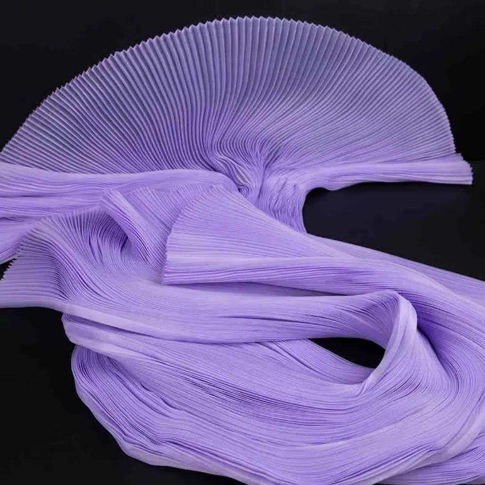 Pleated Organza Fabric 142cm Wide | 1 Yard DIY Dress Decor Pleated Organza Fabric Richie's Purple