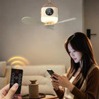 USB Rechargeable Hanging Ceiling Fan – Remote & LED Light Portable Ceiling Fan Richie's
