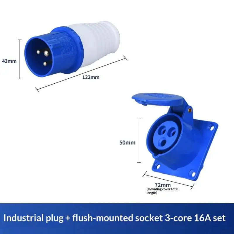 220V 16A IP44 Waterproof Industrial Plug & Socket Connector Industrial Power Connector Richie's A7