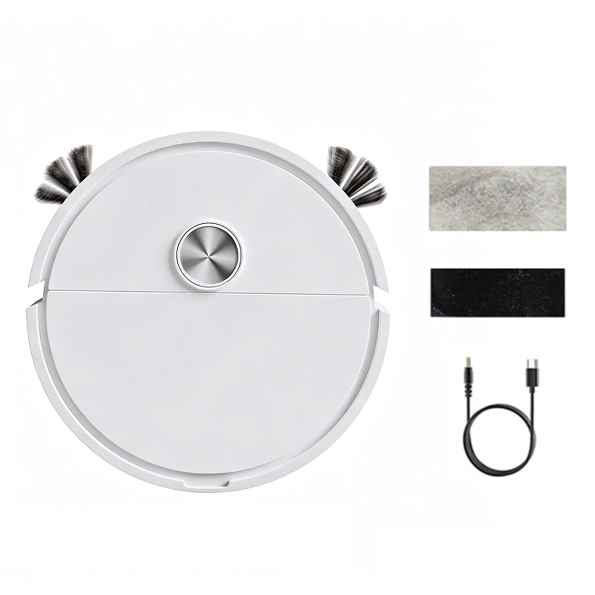 Mini 3-in-1 Robot Vacuum – Sweep, Mop & Suction for Car & Home Robot Vacuum Cleaner Richie's White 100V-240V EU Plug