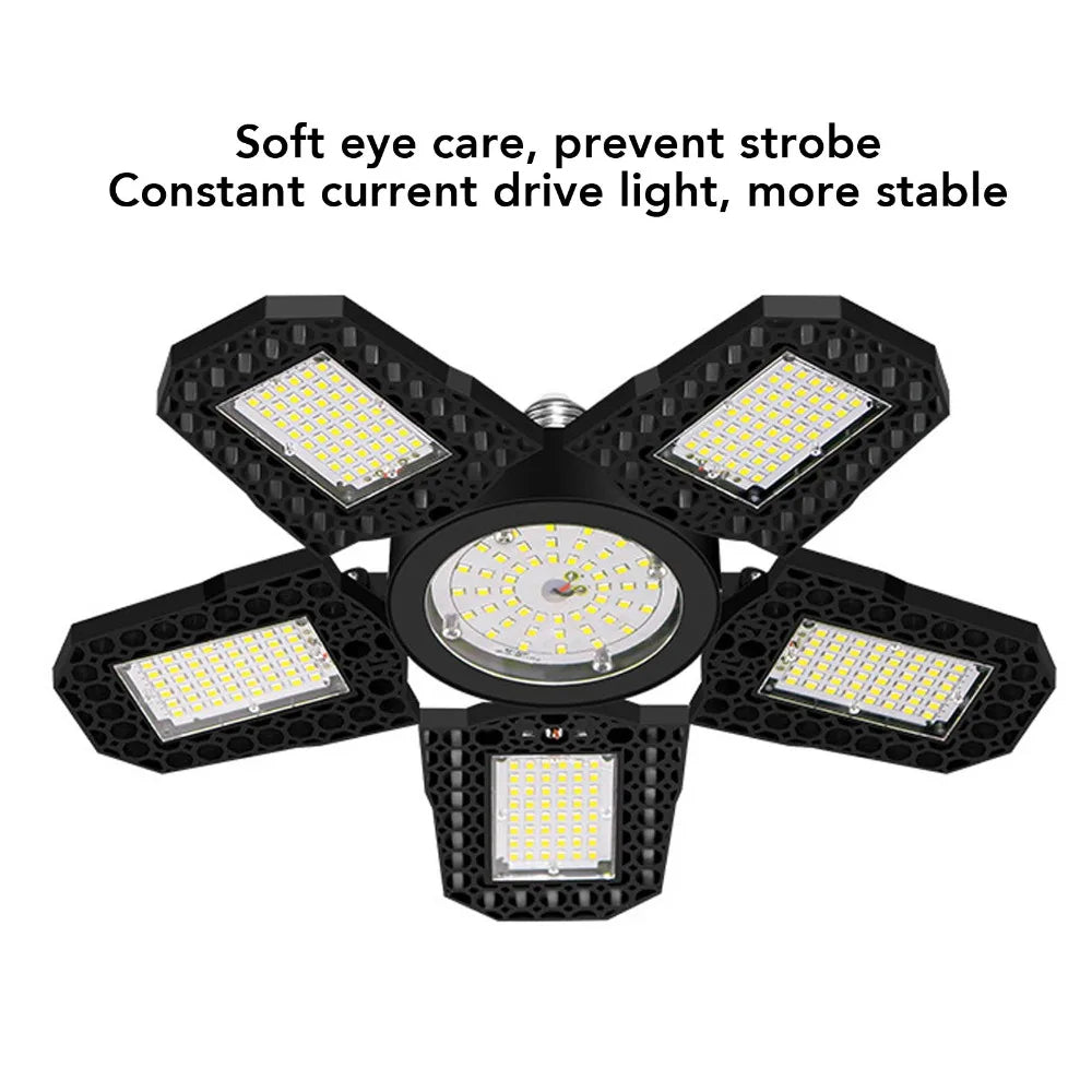 23.5W LED Garage Ceiling Light – 6 Adjustable Panels, 288 Chips LED Garage Light Richie's