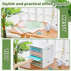 12-Tier Desktop File Organizer | A4 Paper Holder with Handles Desktop File Organizer Richie's