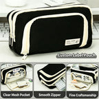 Multi-Layer Canvas Pencil Case – Large Capacity Pen Pouch Canvas Pencil Case Richie's Default Title